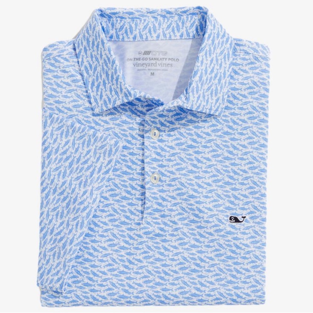 👉🏼NWOT👈🏼 VINEYARD VINES Men’s
On-the-Go Sankaty Fish Golf Polo Shirt XL - Picture 2 of 8